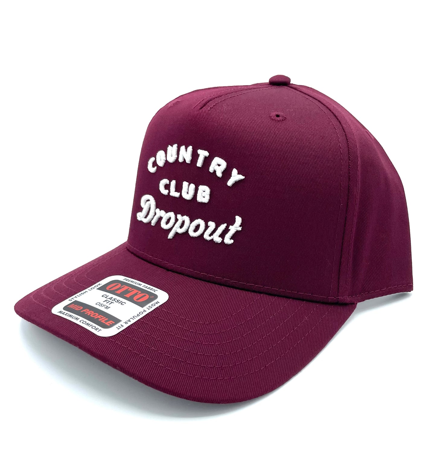Country Club Dropout Hat Maroon