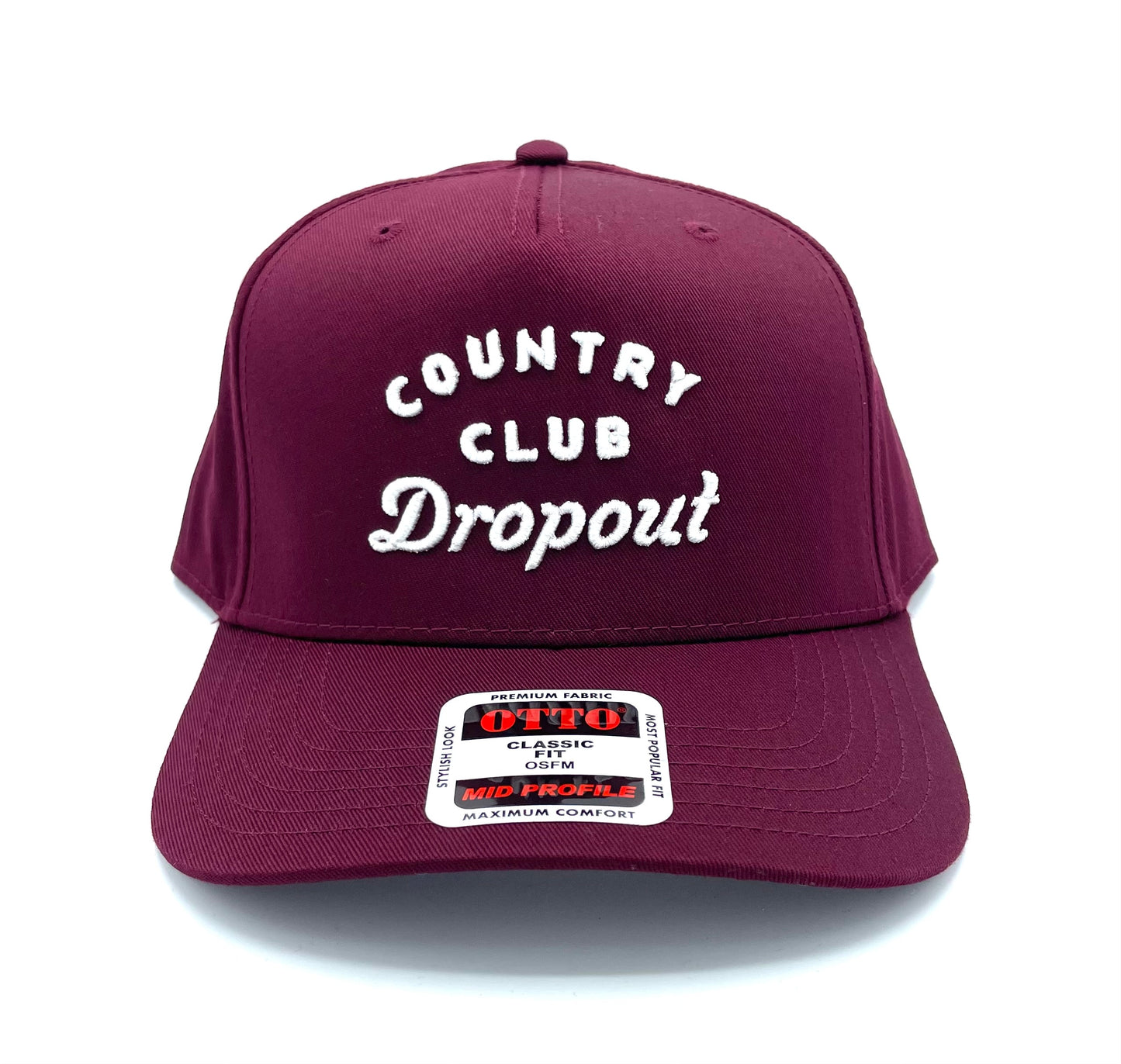 Country Club Dropout Hat Maroon